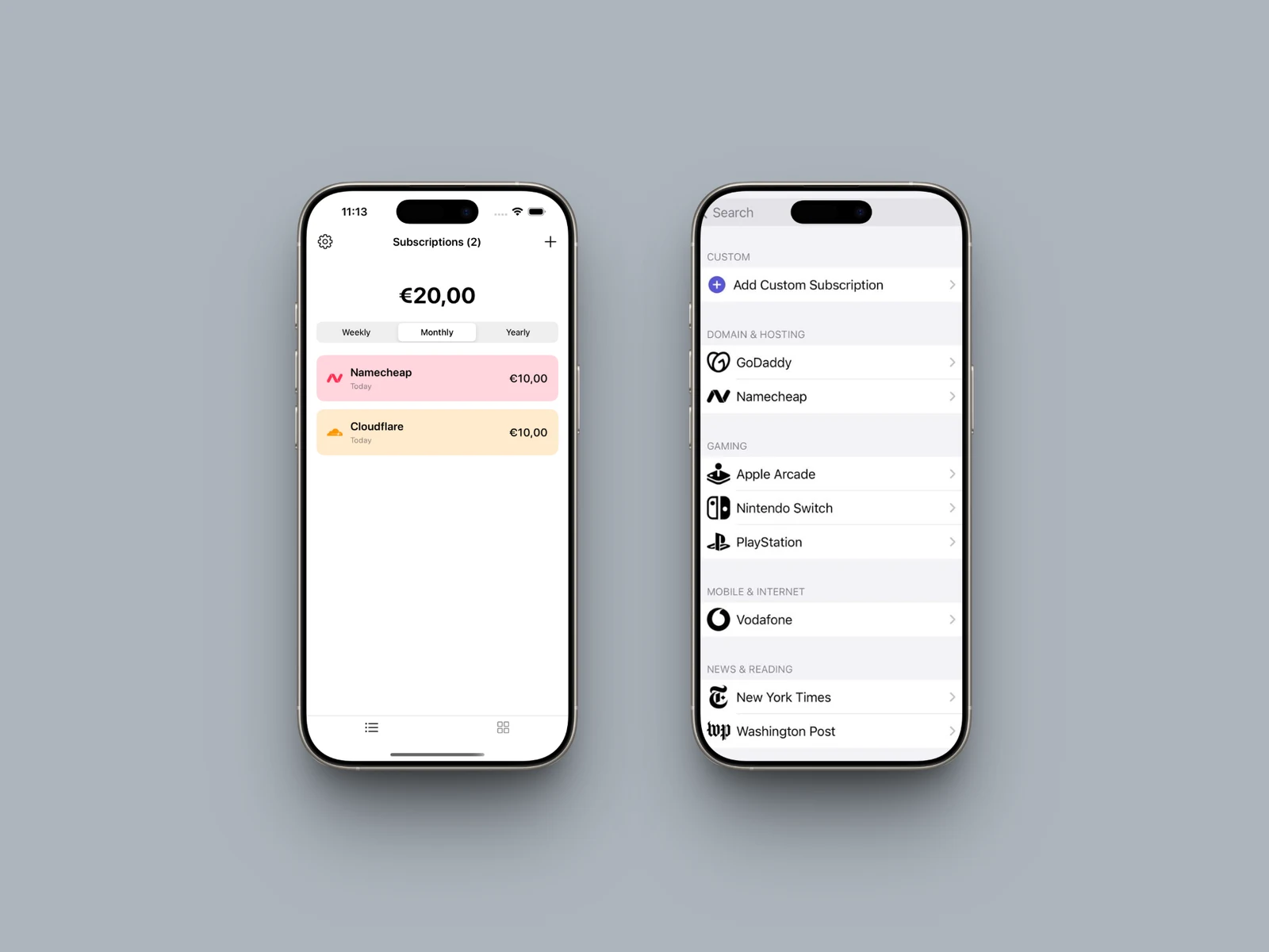 Subscription manager
