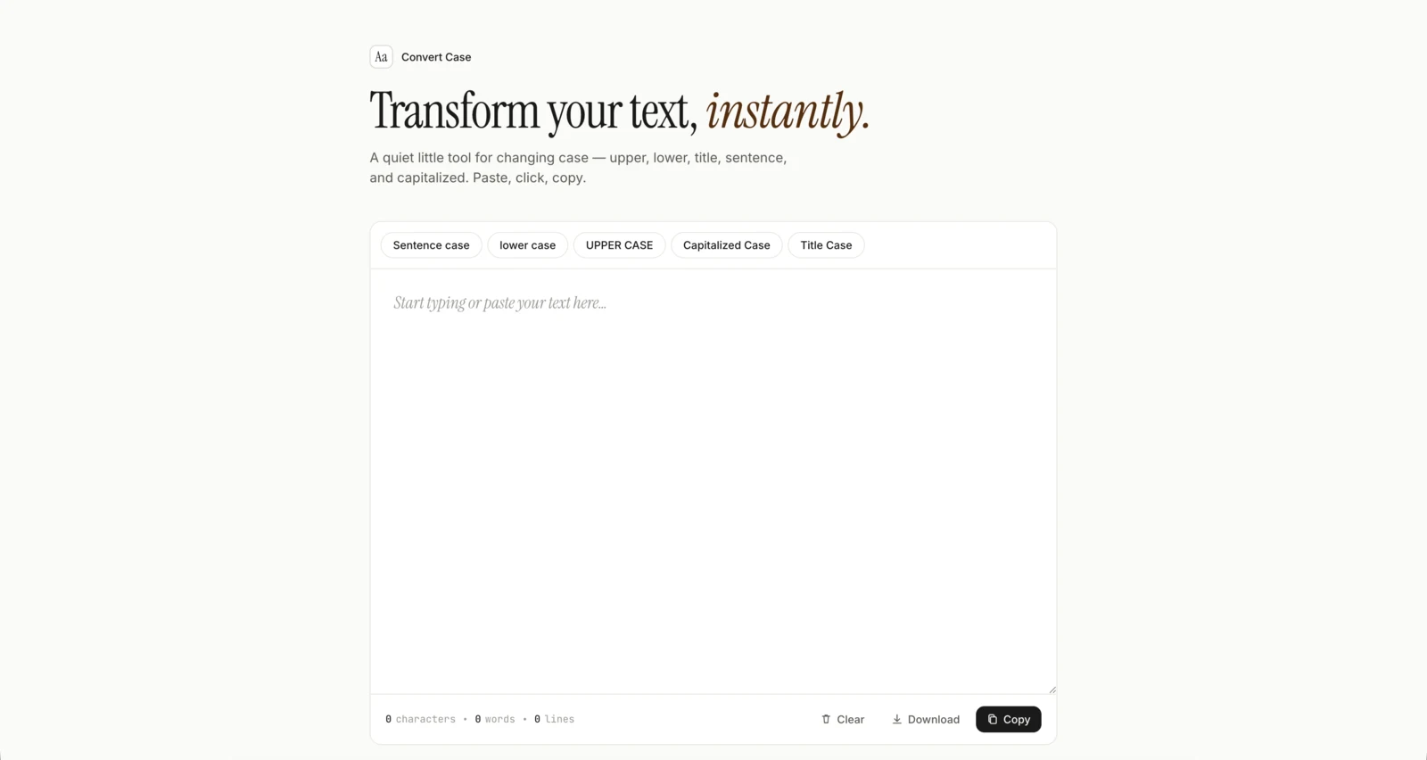 Case converter