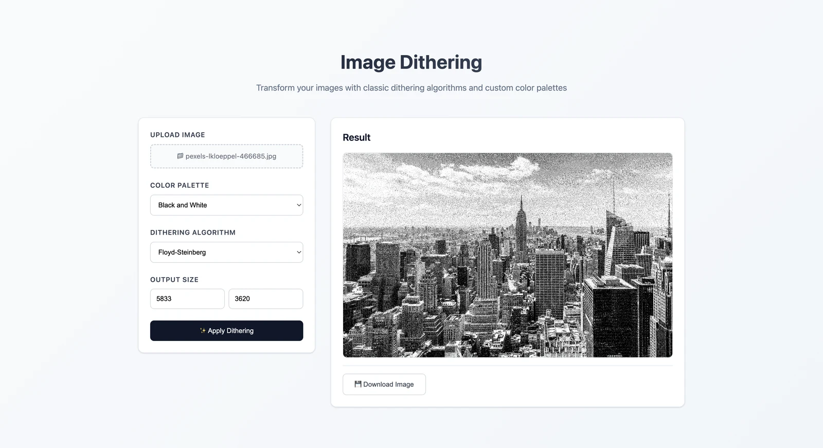 Image Dithering