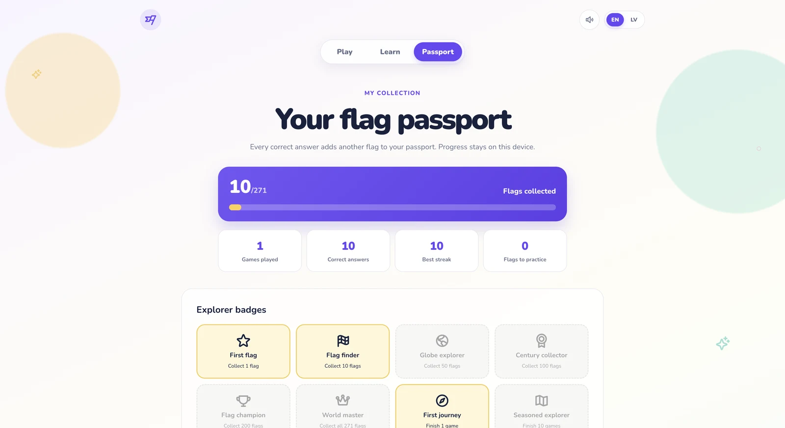 Flag game — 3