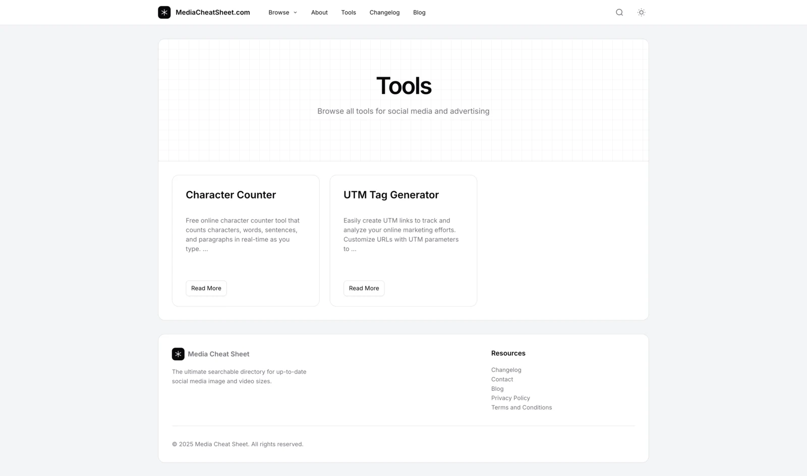 Media Cheat Sheet — 2