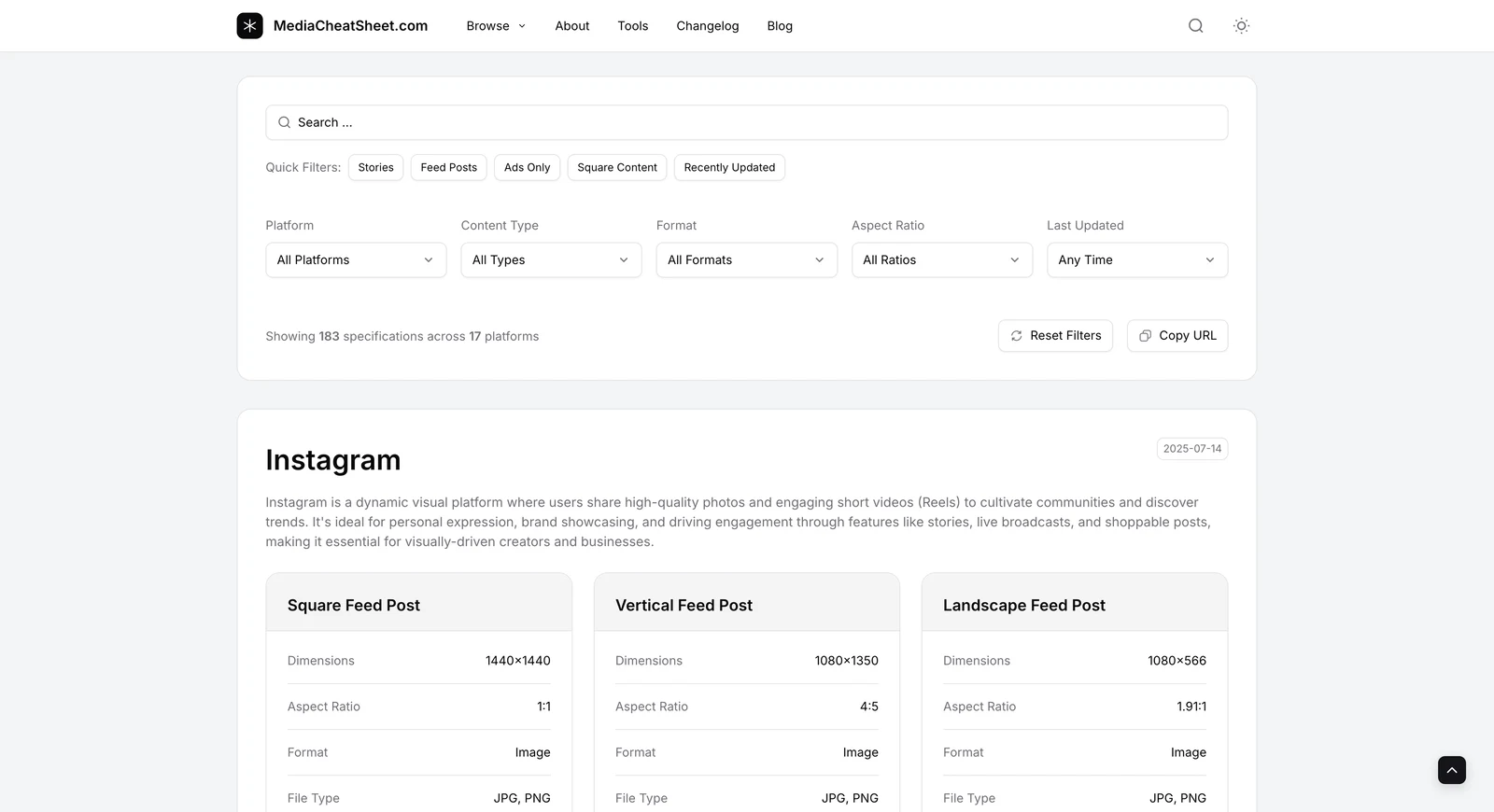 Media Cheat Sheet — 4