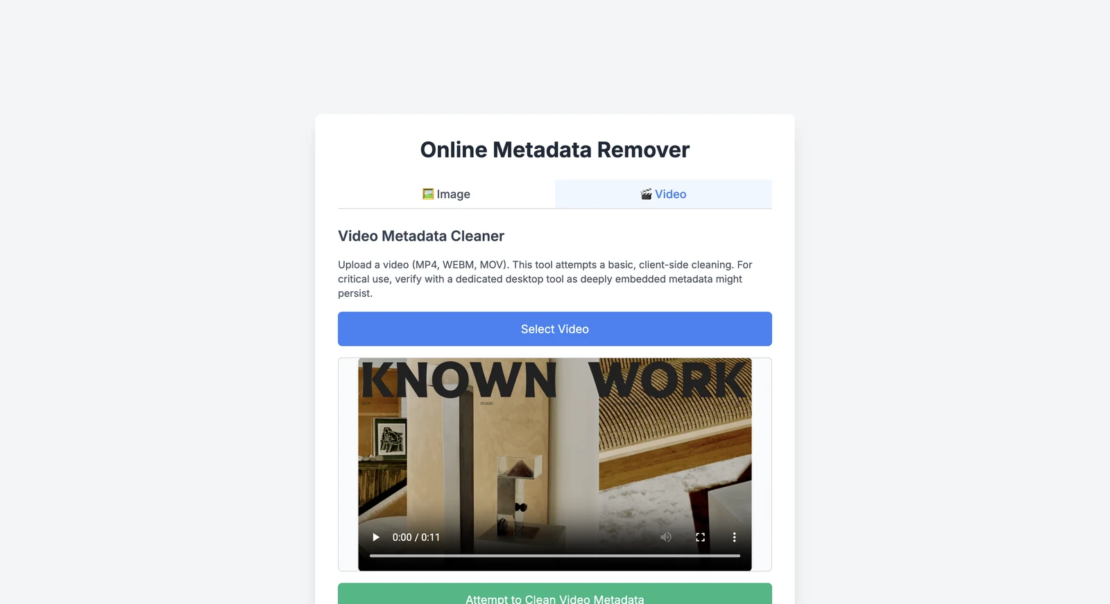Metadata remover