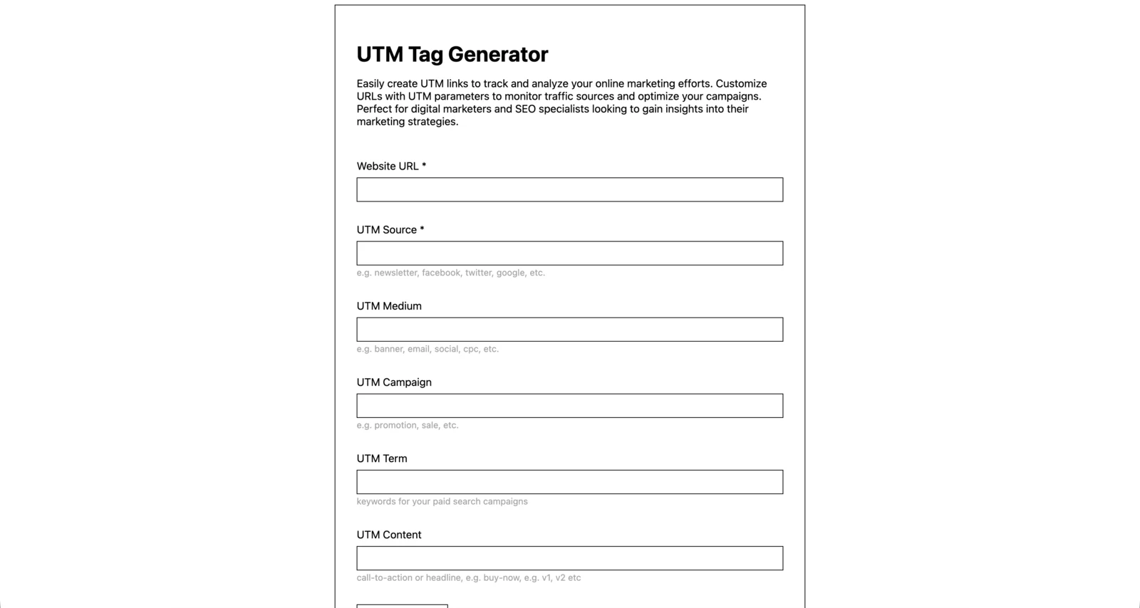 UTM builder