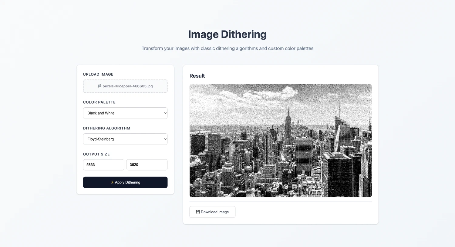Image Dithering